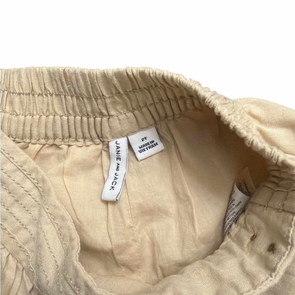 Linen-Cotton Button Short - Picture 4 of 4